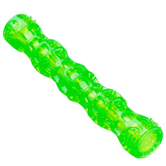 Hyper Pet Dura-Squeaks Palo para Perro Grande Verde: juego duradero para paseos y traer