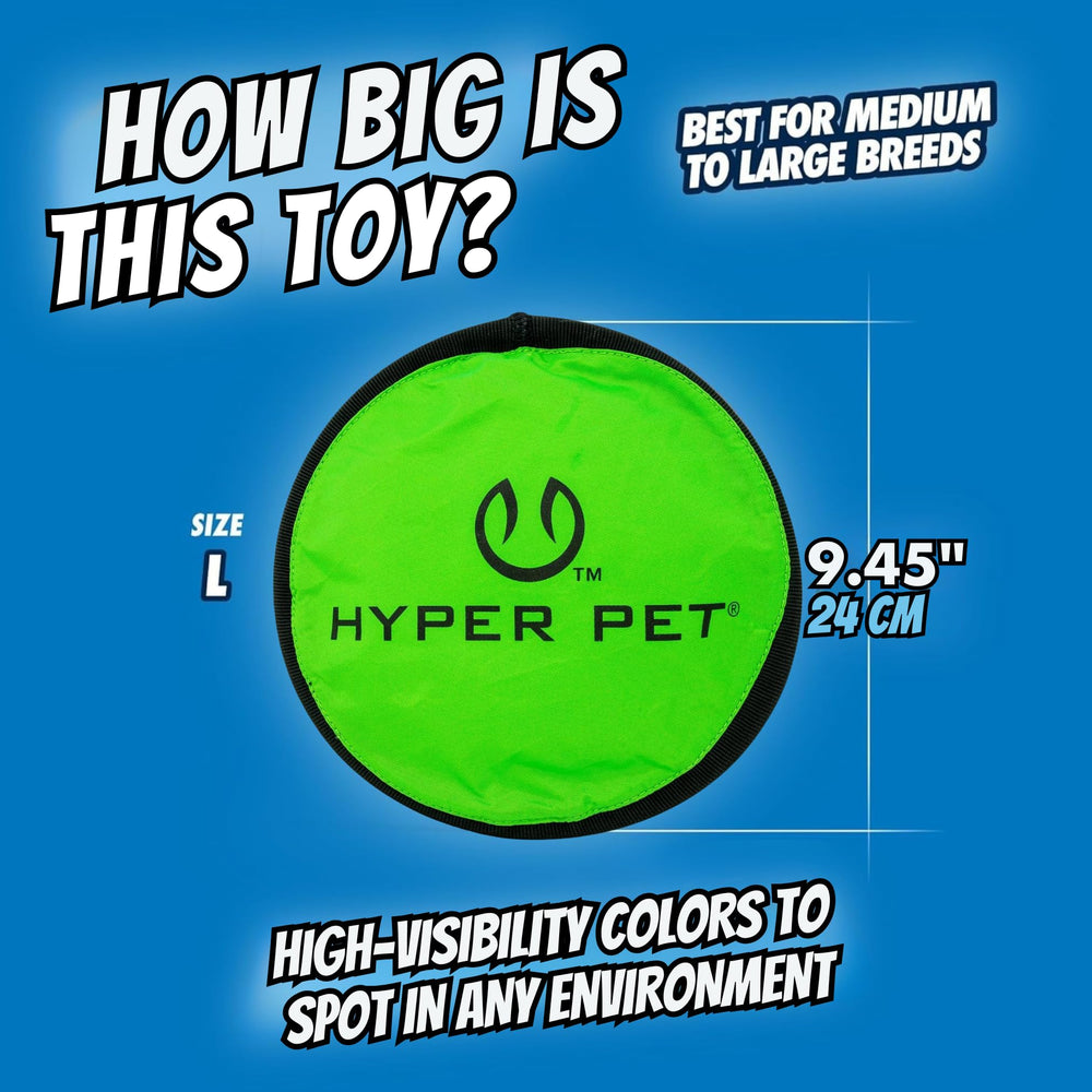Hyper Pet Flippy Flopper colores brillantes facilitan localización.