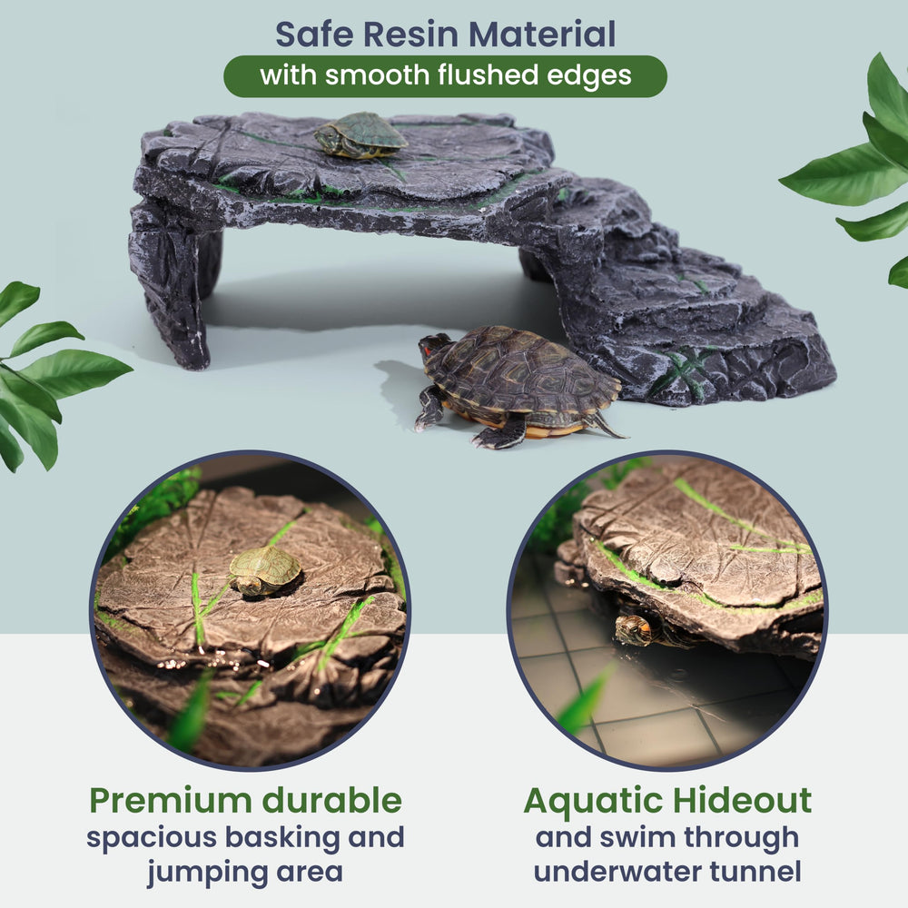HYPESIDE plantas-artificiales para tortugas, decoración natural de bajo mantenimiento.