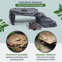 HYPESIDE plantas-artificiales para tortugas, decoración natural de bajo mantenimiento.