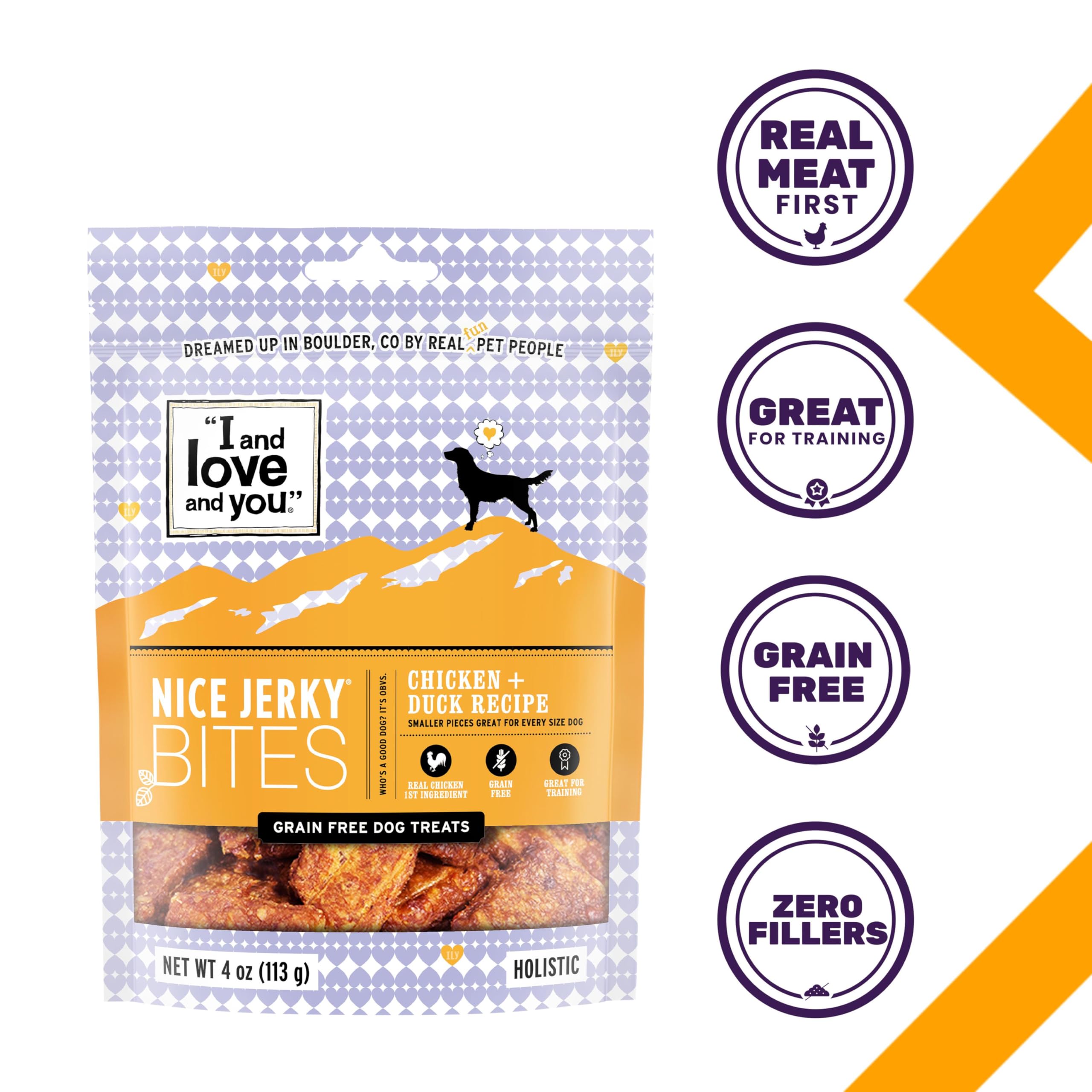 I and love and you Nice Jerky Bites: premio de tamaño práctico para motivar sesiones de entrenamiento