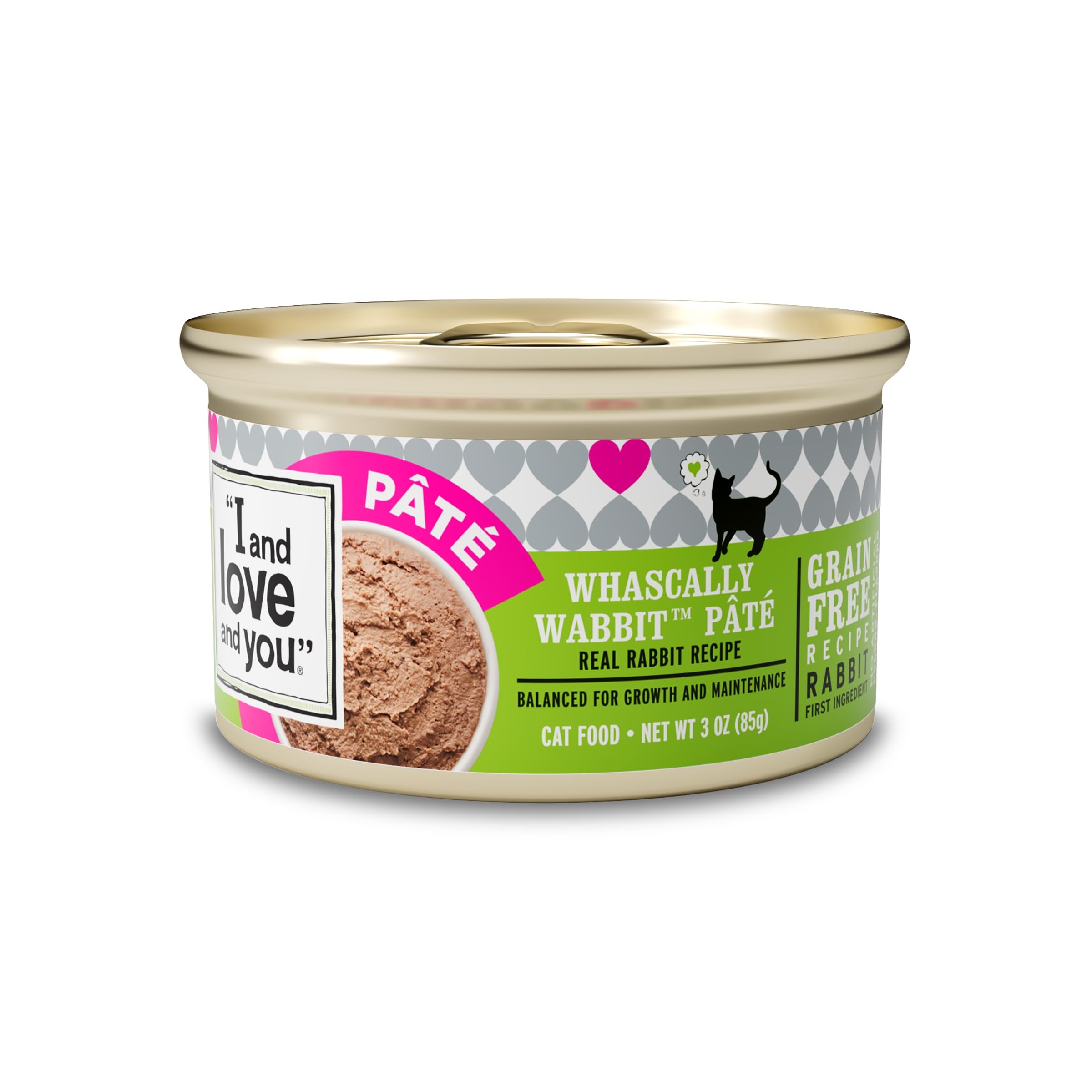 Whascally Wabbit Pâté en lata de 24 unidades para comida húmeda diaria de gatos
