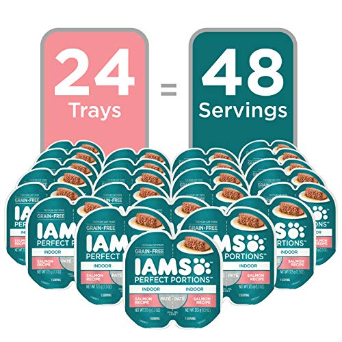 IAMS Gato interior sin granos Pate Salmón para dieta diaria
