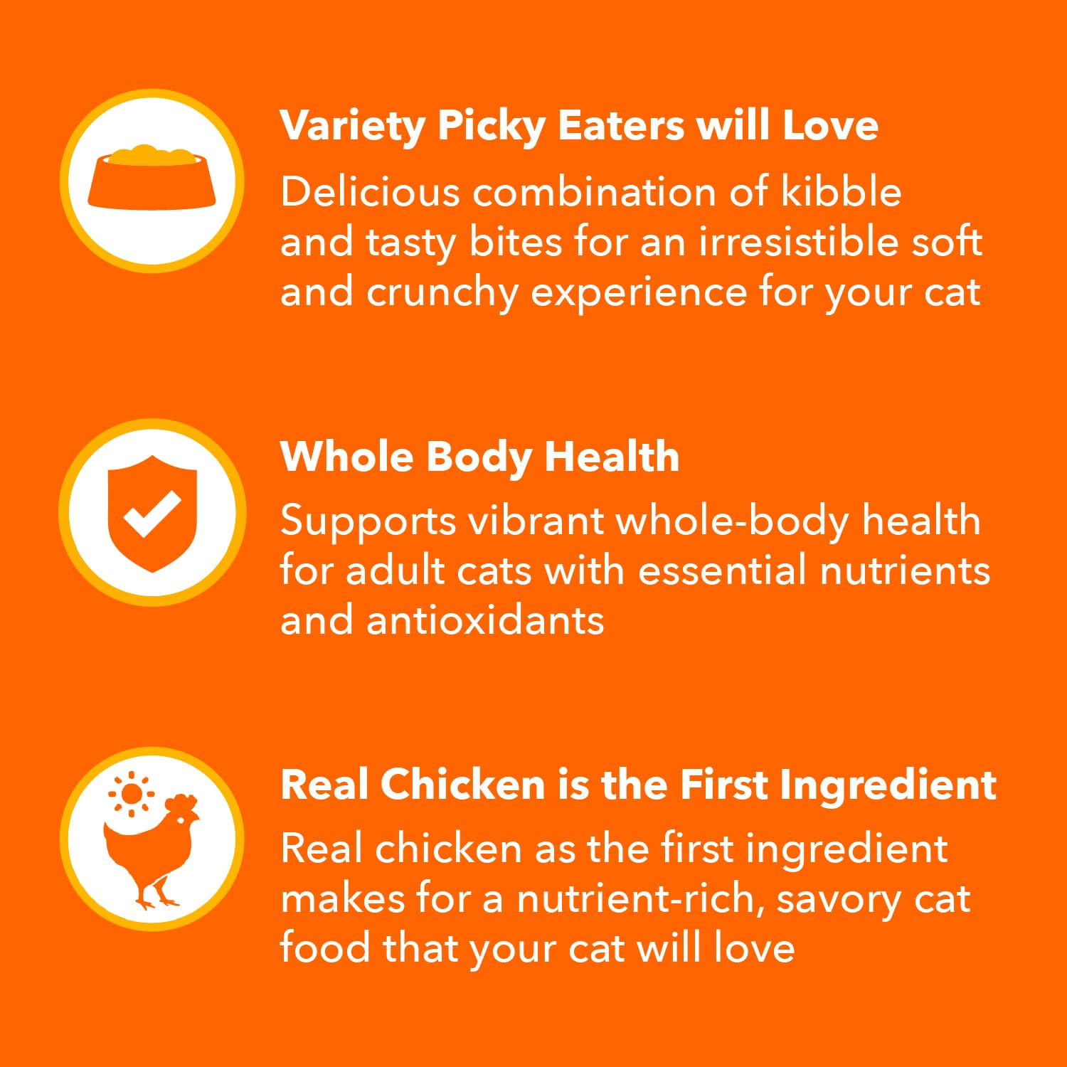 Croquetas crujientes de IAMS Healthy Enjoyment con relleno sabroso.