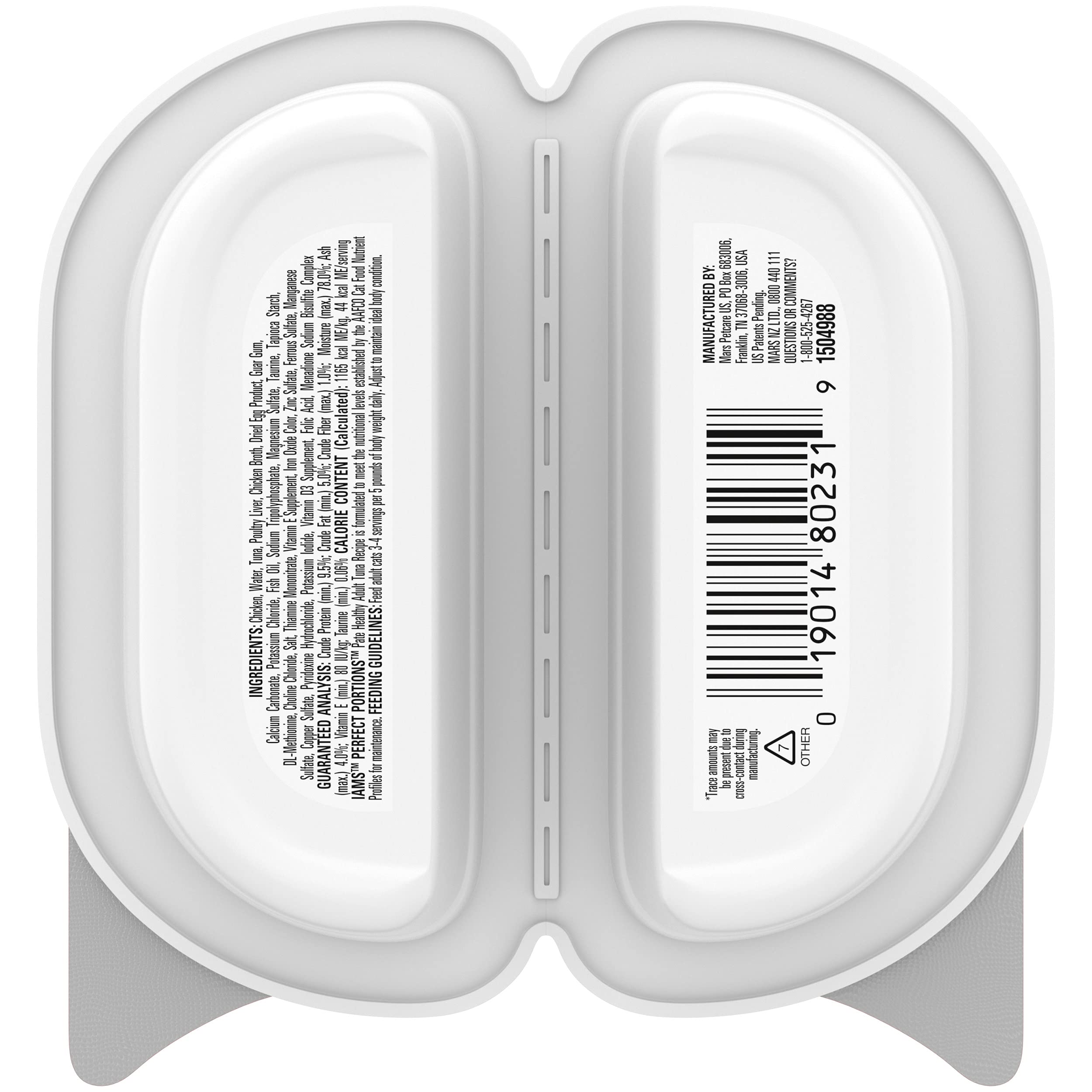 Paté de Atún de IAMS sin conservantes artificiales para gatos sensibles.