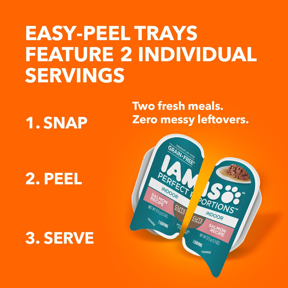 IAMS Perfect Portions producido en Estados Unidos, bandeja de alta calidad.