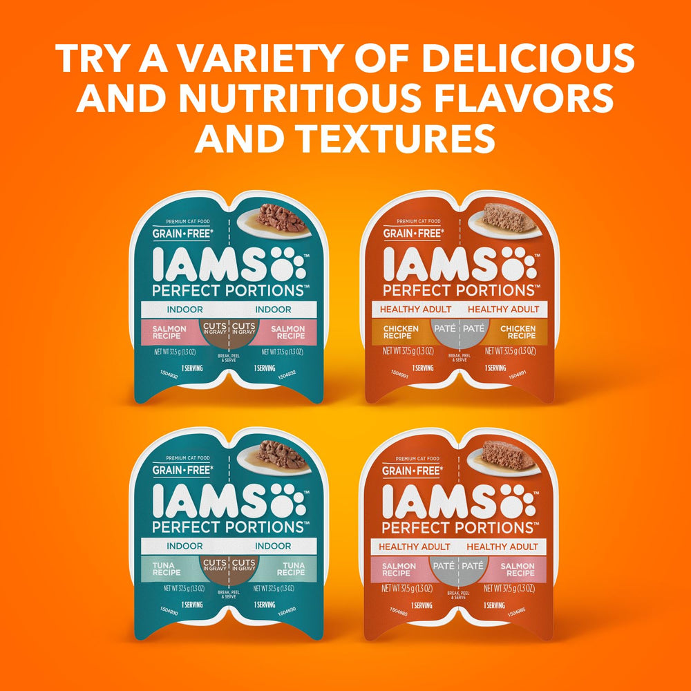 Plato servido con aroma suave de IAMS Perfect Portions, experiencia agradable.