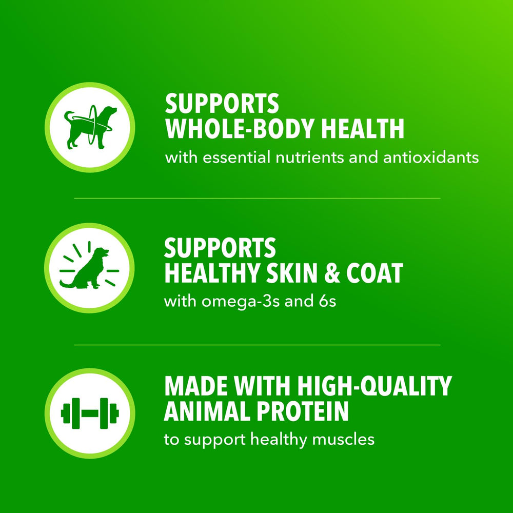 IAMS Proactive Health Adult Wet Dog Food con guisantes y zanahorias, aporta nutrientes esenciales.