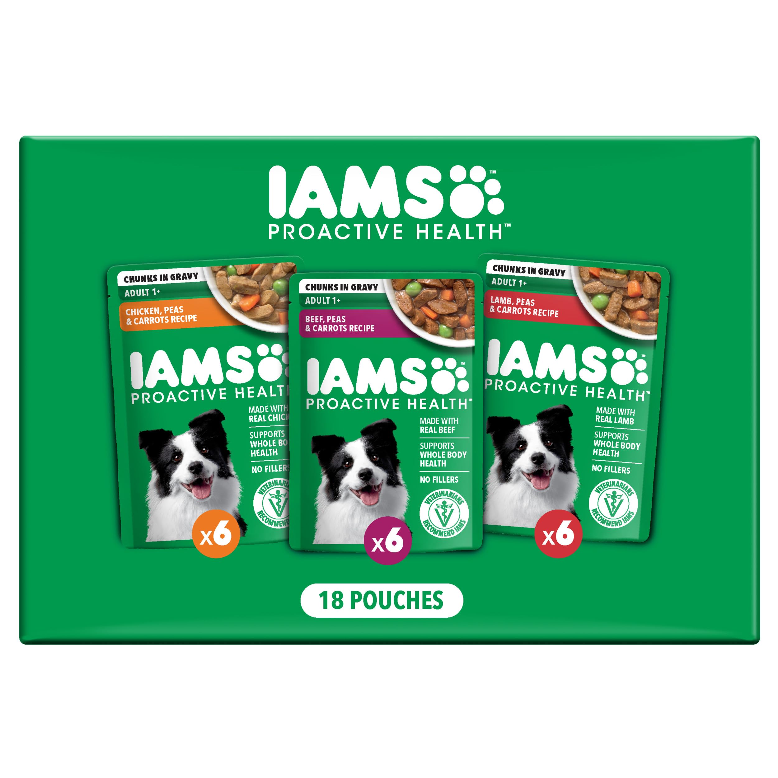 IAMS Proactive Health para perros adultos, porción de 3.5 oz, ideal como topper.