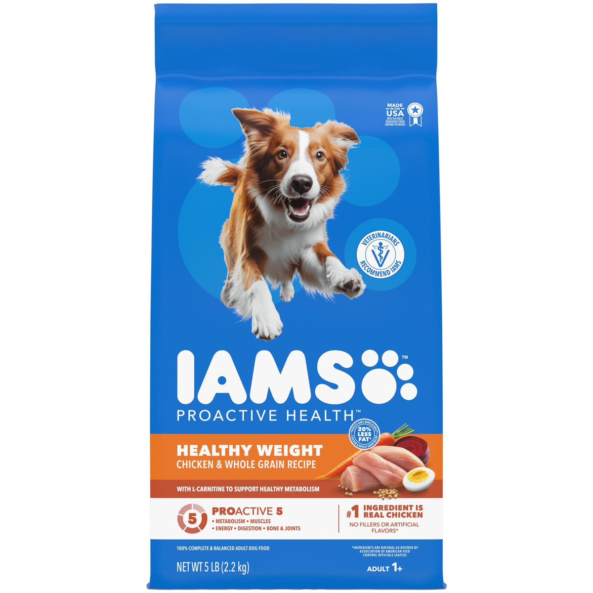 IAMS Proactive Health alimento seco para perros adultos con pollo y granos para peso equilibrado