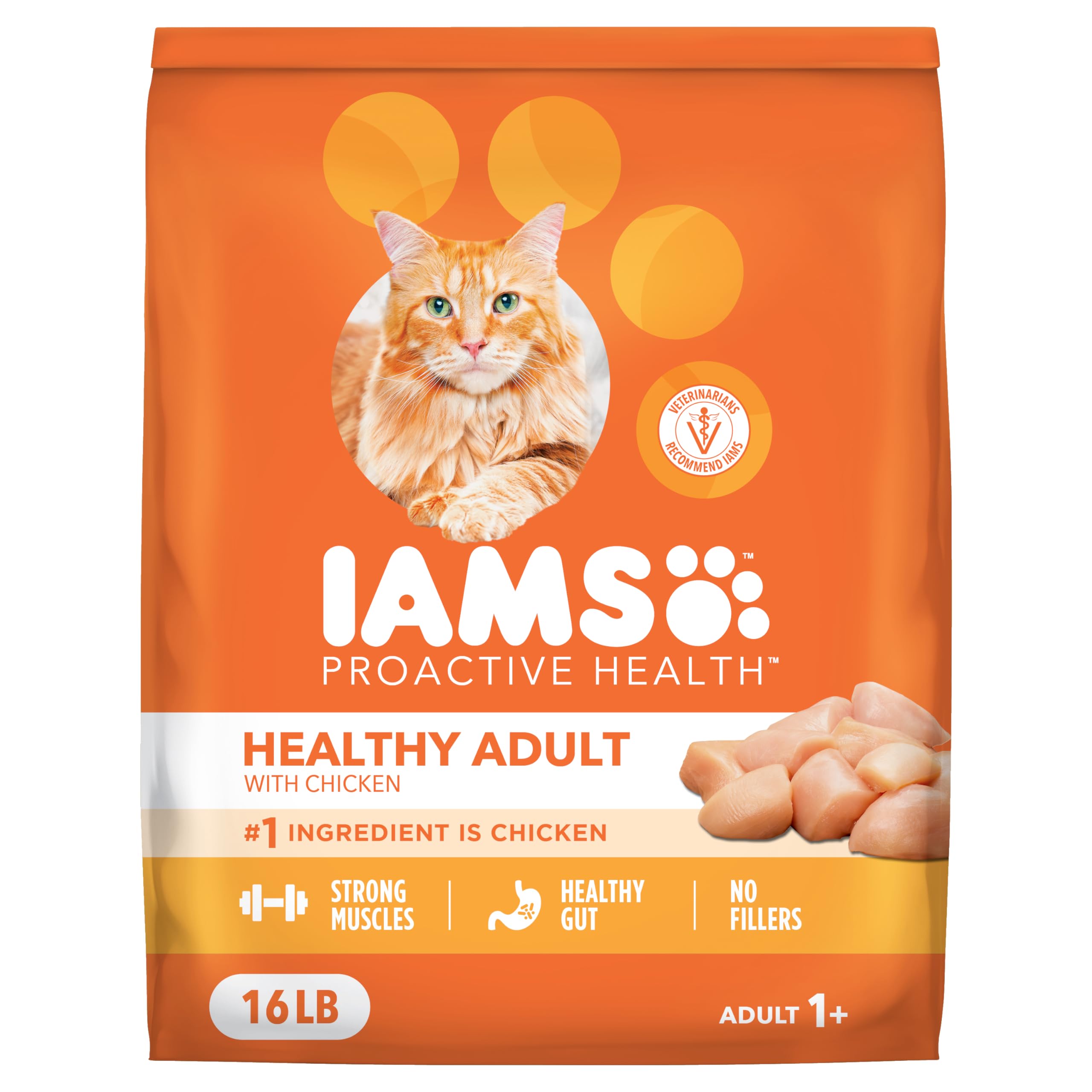 IAMS Proactive Health, bolsa de 16 libras para gatos adultos.