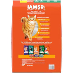 IAMS Proactive Health Hairball Care: bolsa de 16 libras para alimentación diaria de gatos.