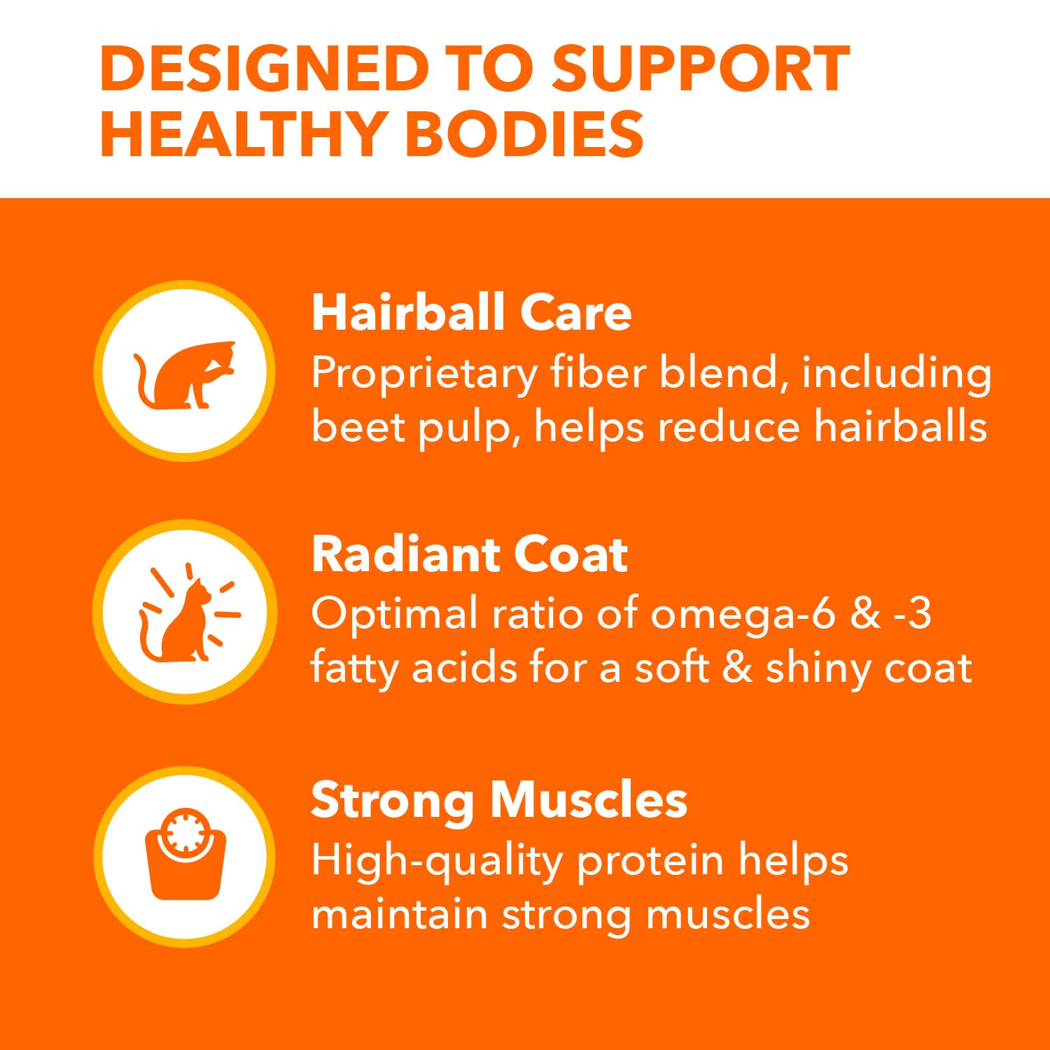 IAMS Proactive Health Hairball Care: apoyo para reducir bolas de pelo gracias a la fibra.