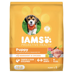 IAMS Salud Proactiva croquetas de pollo para cachorro, apoyo al desarrollo.