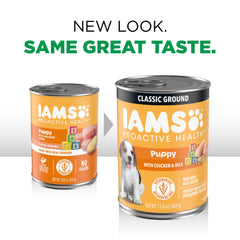 IAMS Proactive Health Puppy, pollo real en receta para cachorros activos.