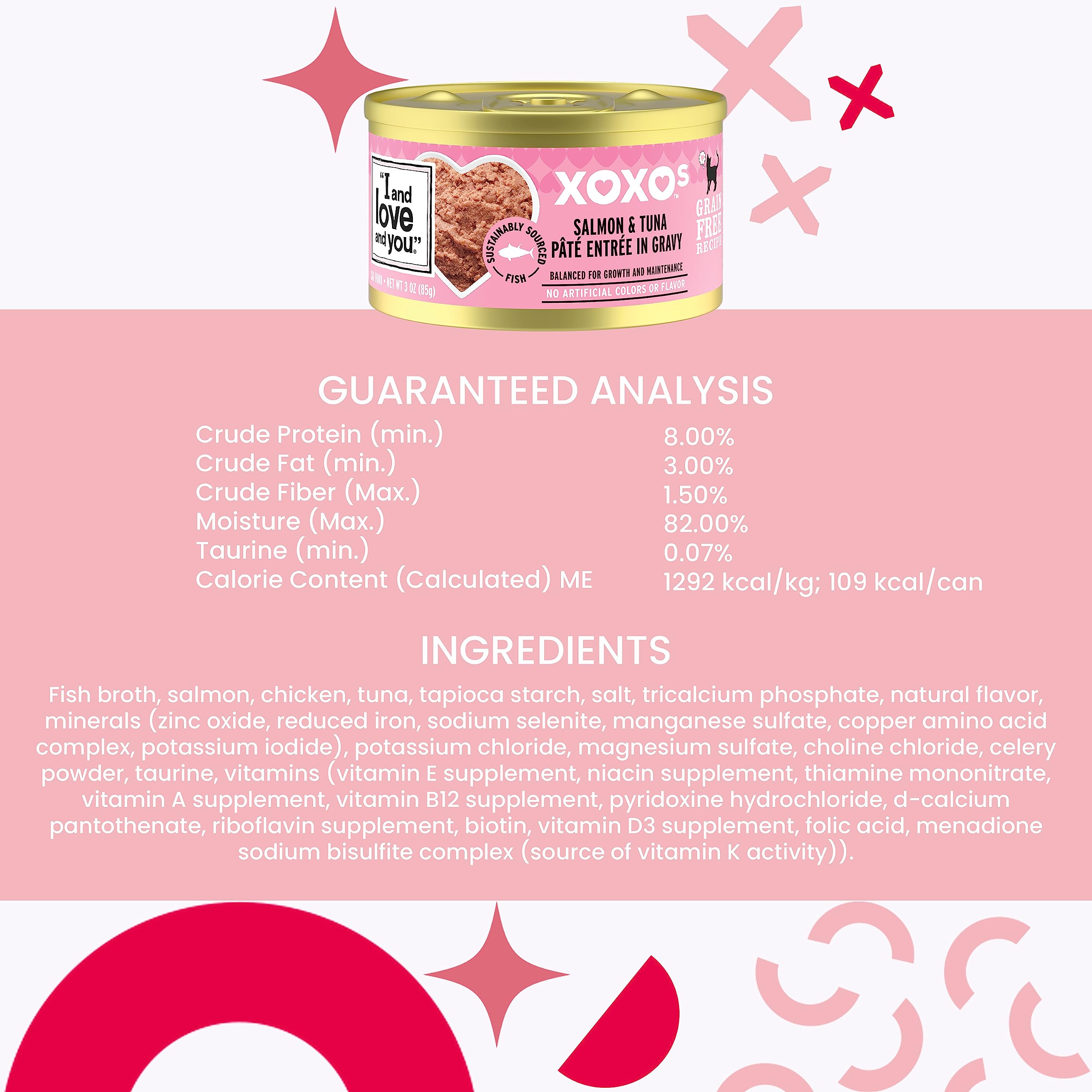 Portions faciles à servir I&Love&You XOXOs pour repas quotidiens