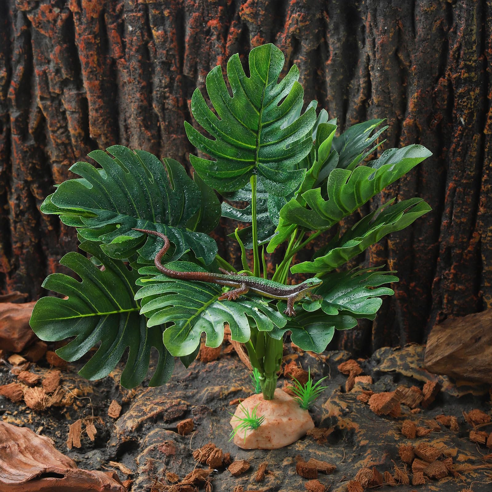 IBWell Reptile Plants cobertura verde, crea zonas de sombra en el terrario