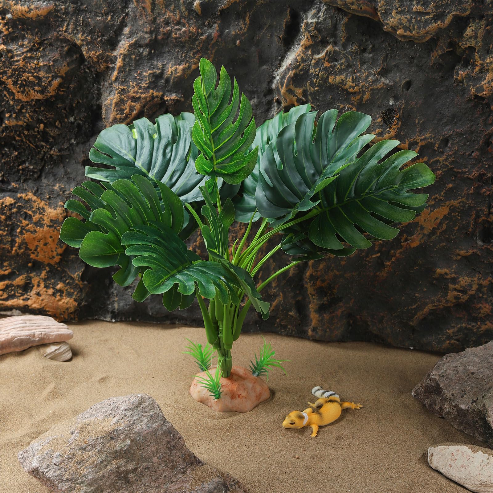 IBWell Reptile Plants decor terrario, complemento duradero y fácil de limpiar