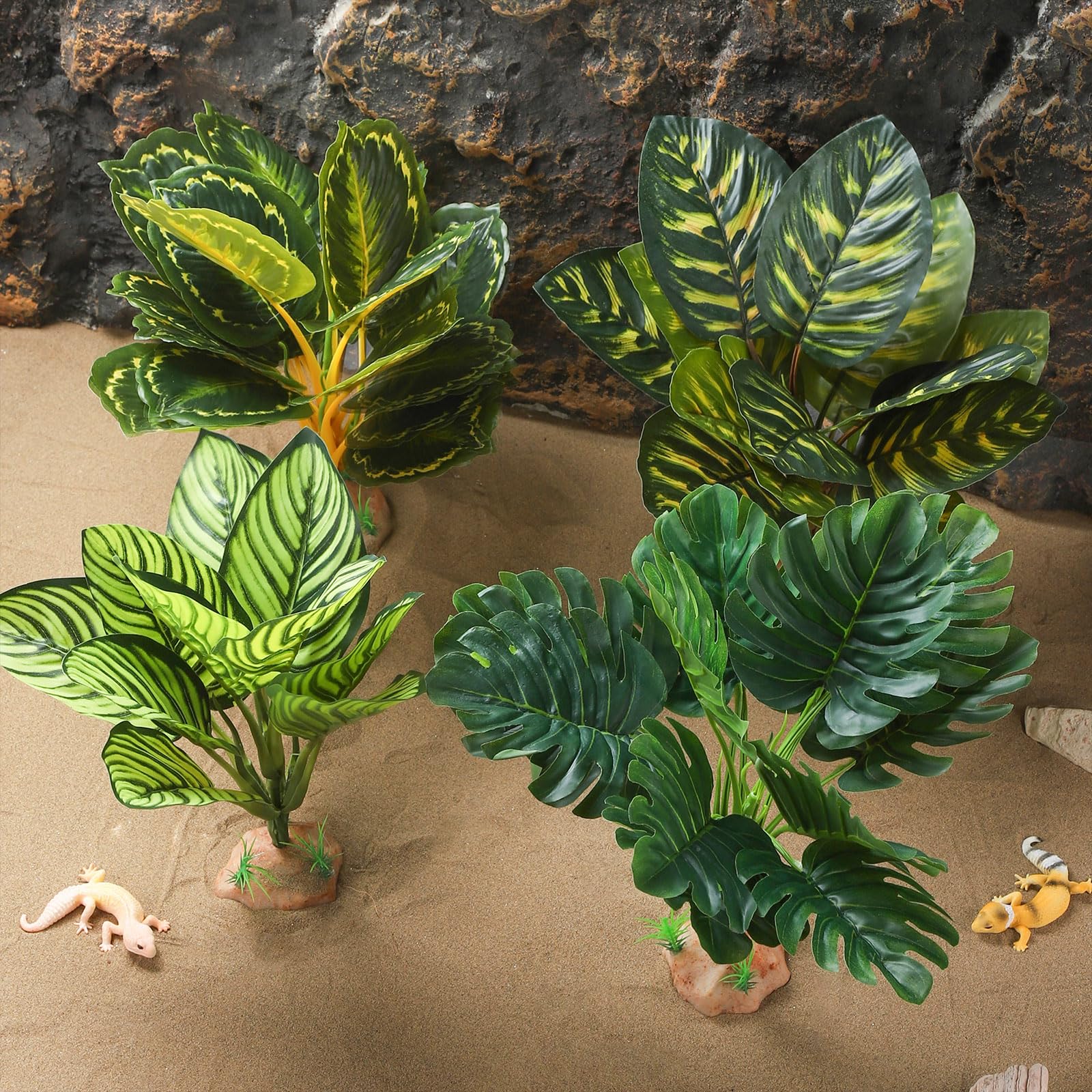 IBWell Reptile Plants plástico no tóxico, apto para agua dulce o salada