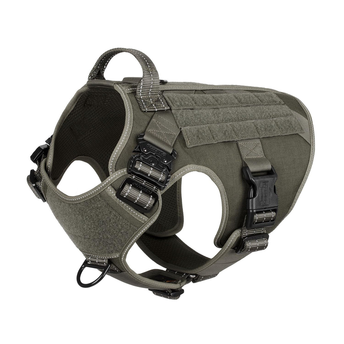 Arnés ICEFANG táctico para perro, vista frontal, ajuste seguro para paseos diarios