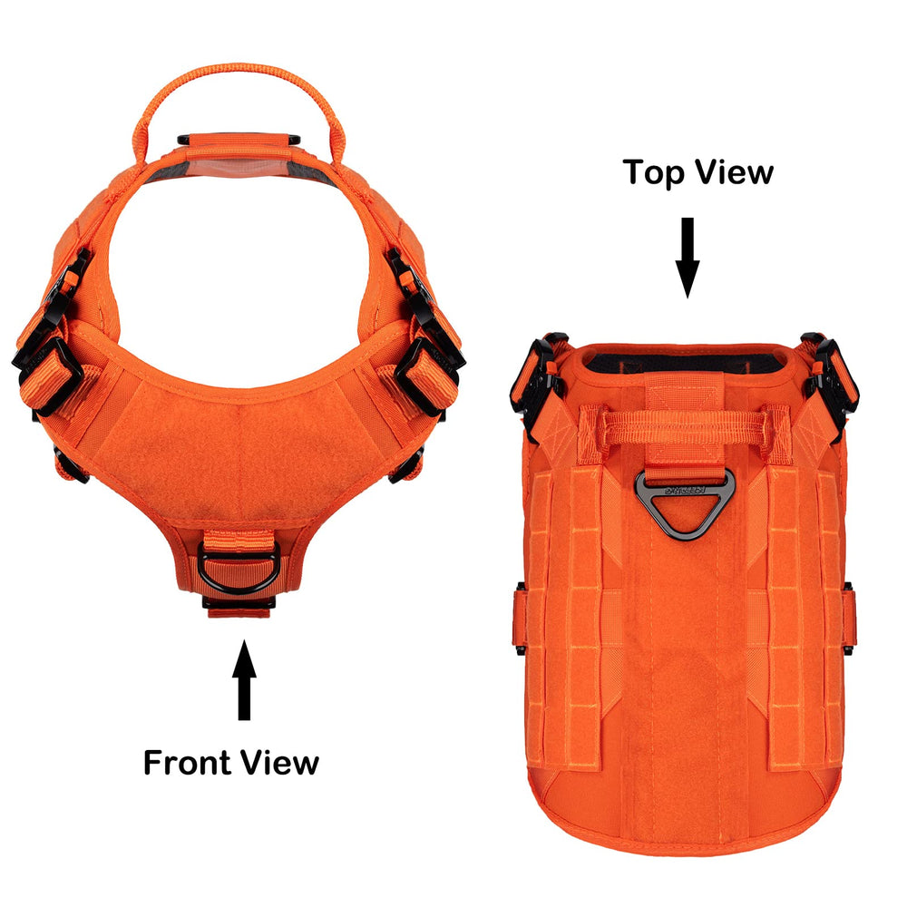 Arnés ICEFANG naranja XL con ajuste de cinco puntos para un calce cómodo.