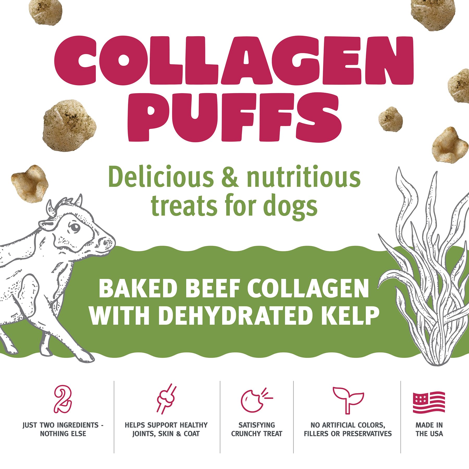 Icelandic+ Collagen Puffs: sin aditivos y sin gluten, snack saludable para perros