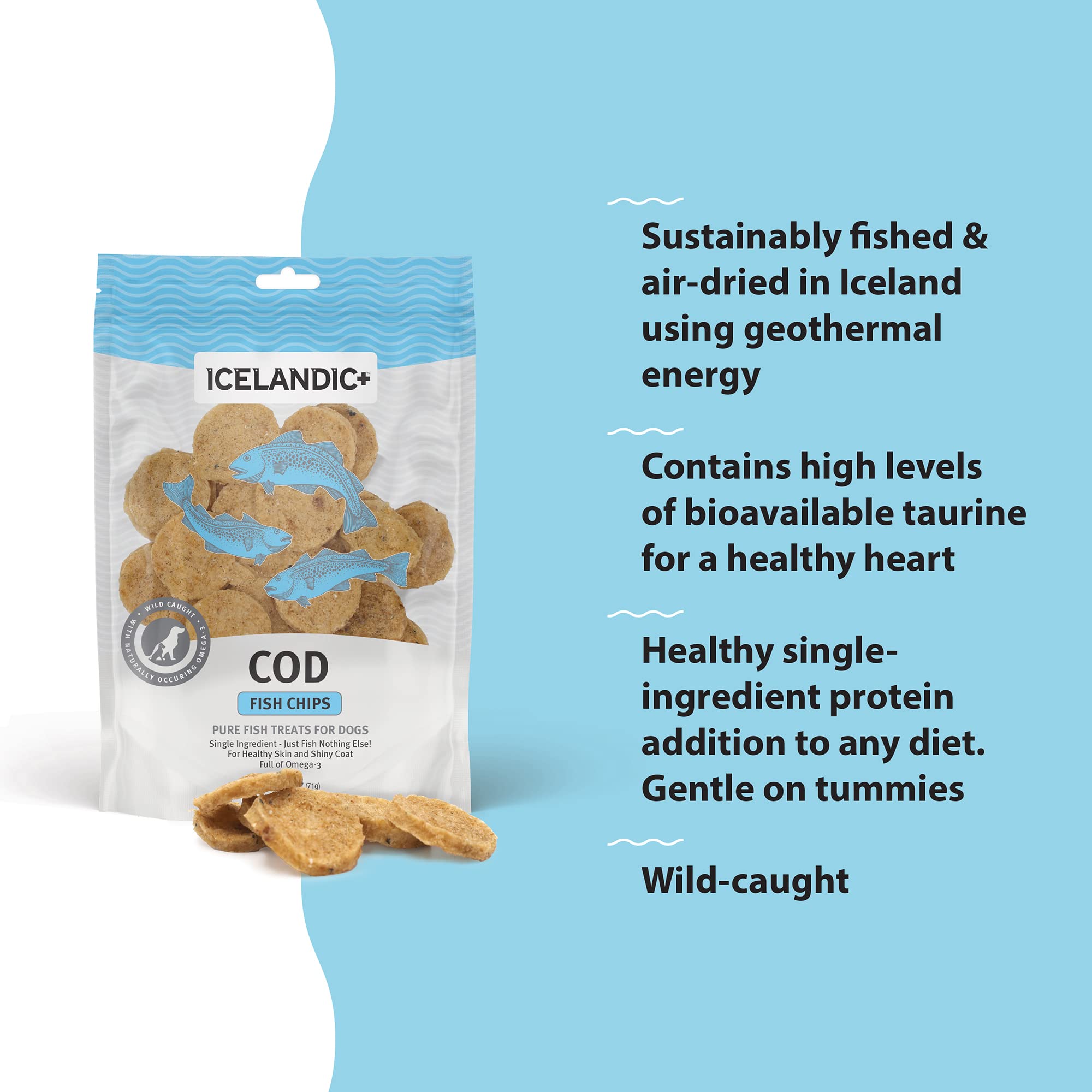 Icelandic+ Ingrediente único: bacalao islandés puro para dietas simples.