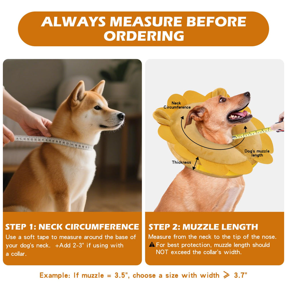 IEUUMLER collar ajustable y suave para perros, permite comer y descansar