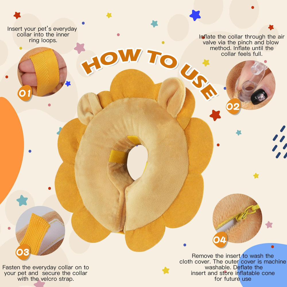 IEUUMLER collar-donut inflable es fácil de desinflar y almacenar.
