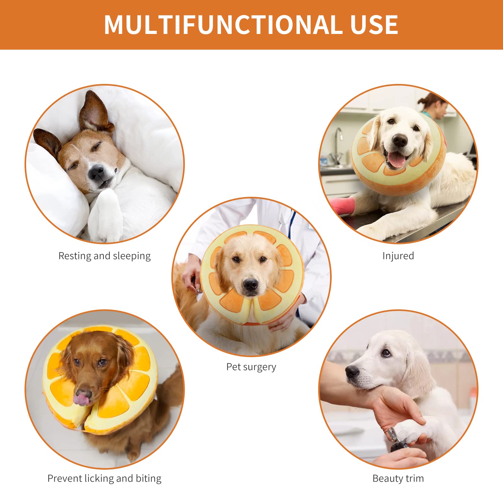 IEUUMLER collar inflable talla L para perro, ajuste cómodo.
