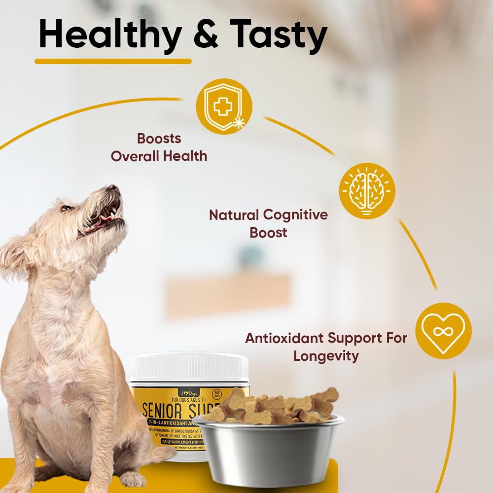 iHeartDogs Senior Super 7: aceite de pescado para la salud ocular y el pelaje.
