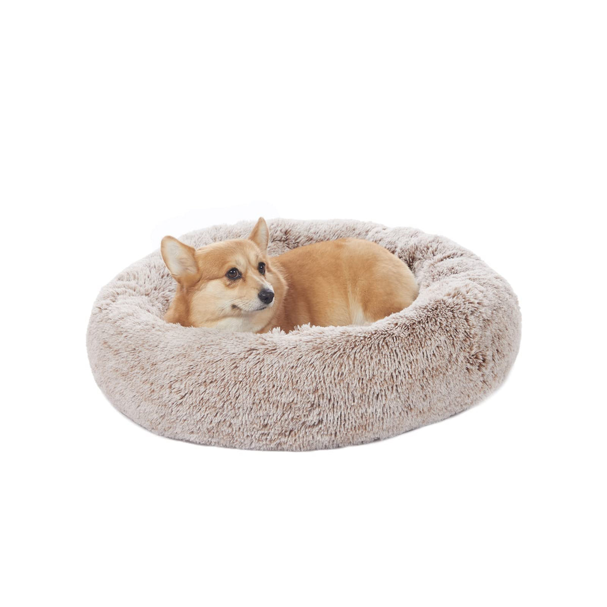 Bedfolks Cama para Perro Donut – frente: diseño envolvente para descanso cómodo.