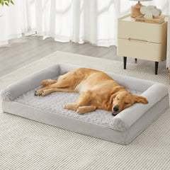 Cama ortopédica BFPETHOME para perros grandes con espuma de alta densidad y soporte
