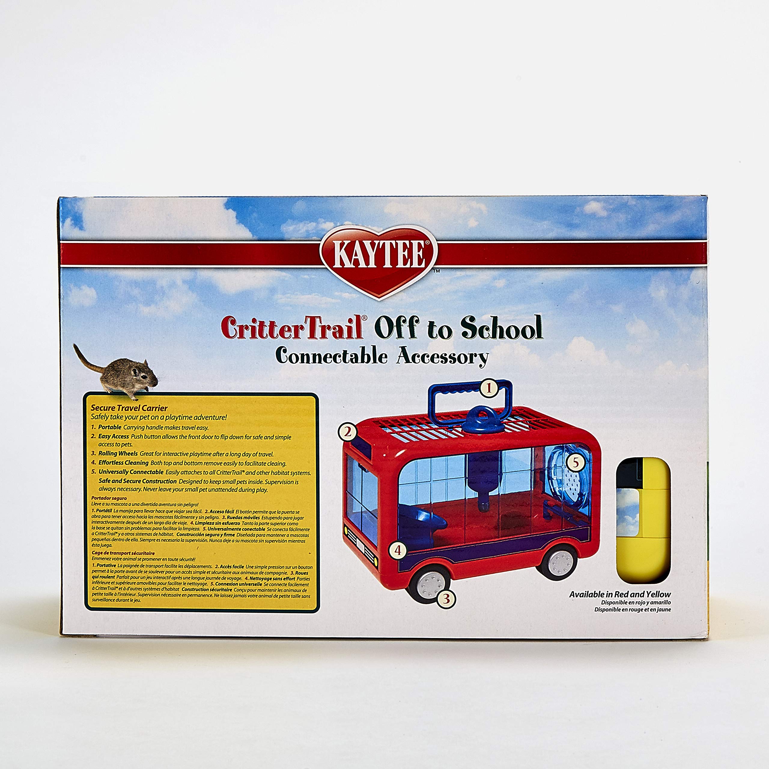 Kaytee CritterTrail Off-To-School : Transport et Habitat pour Hamsters, Gerbilles et Souris