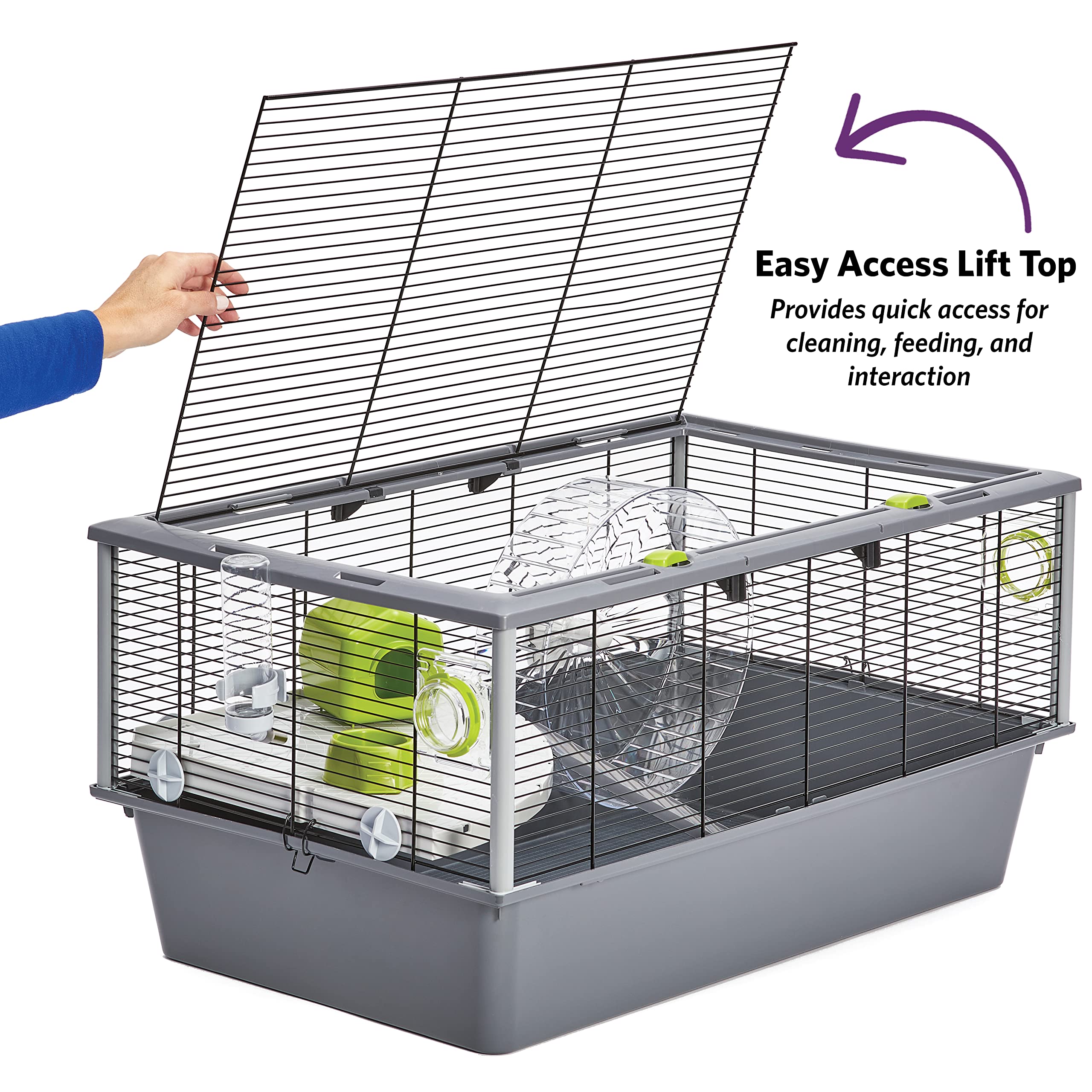 MidWest Homes for Pets XXL Hamster Nation — Jaula XXL para Hámsteres con Espacio Amplio y Accesorios