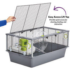 MidWest Homes for Pets XXL Hamster Nation — Jaula XXL para Hámsteres con Espacio Amplio y Accesorios