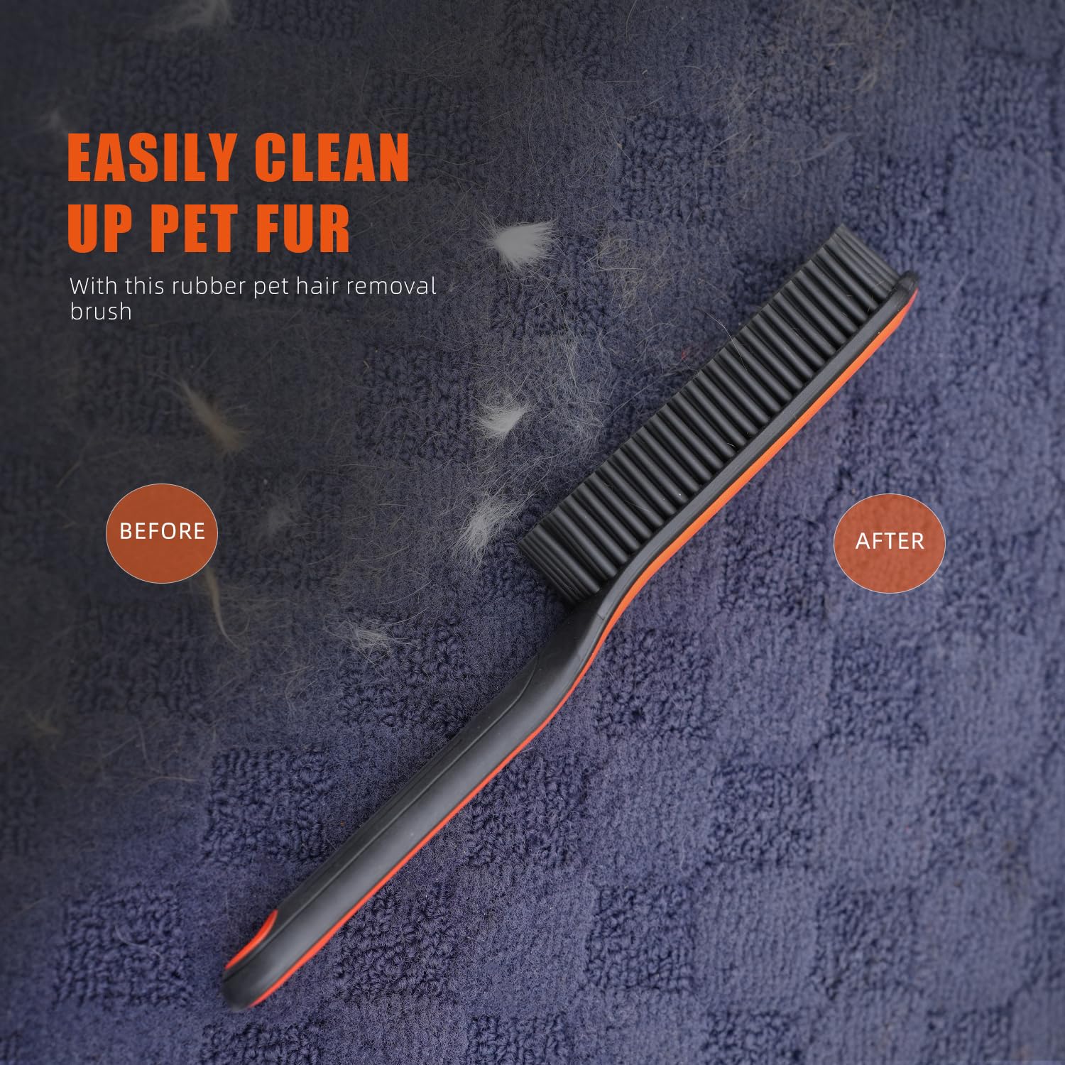 SPTA Cepillo para Pelo de Mascota – 2 Piezas, Punta Triangular, Cerdas de Goma, Diseño Sin Metal, Mango Ergonómico