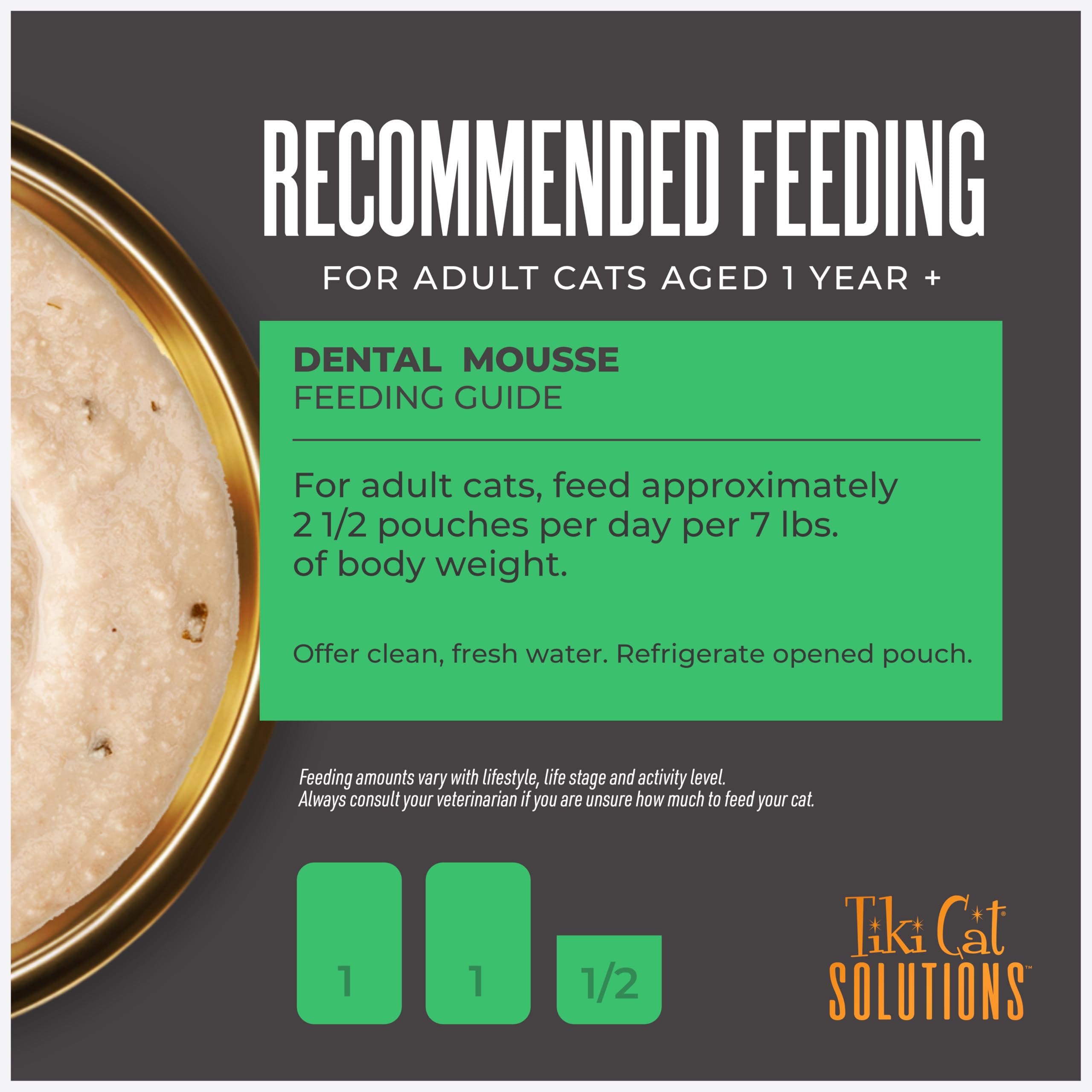 TIKI PETS – Tiki Cat Solutions Mousse Dentaire (Poulet, Bouillon) — 12 Sachets de 68 g