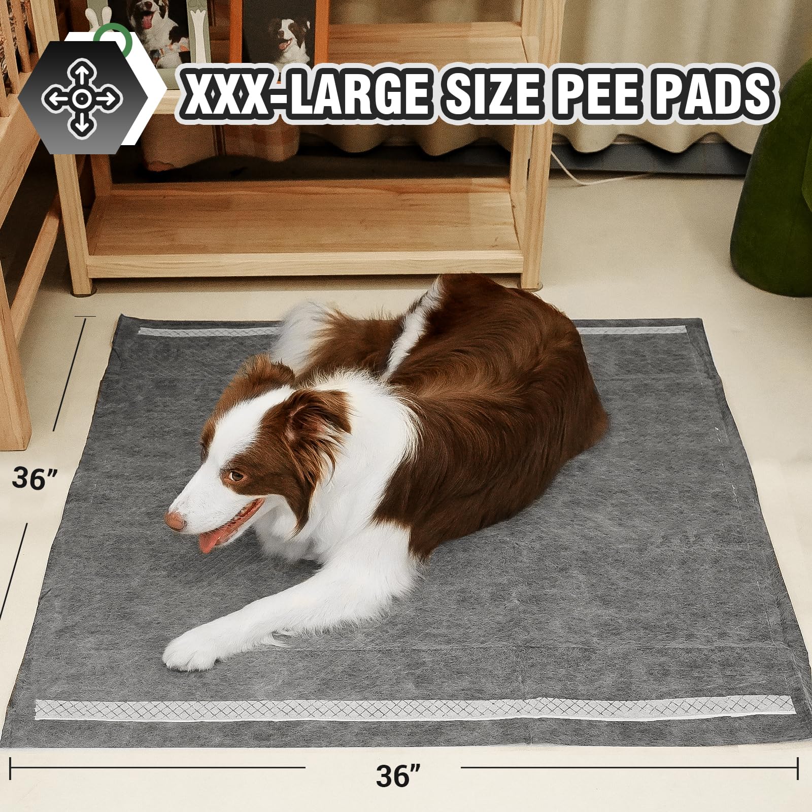 IMMCUTE pad-entrenamiento xl36x36 con cinta adhesiva fuerte para fijación estable.