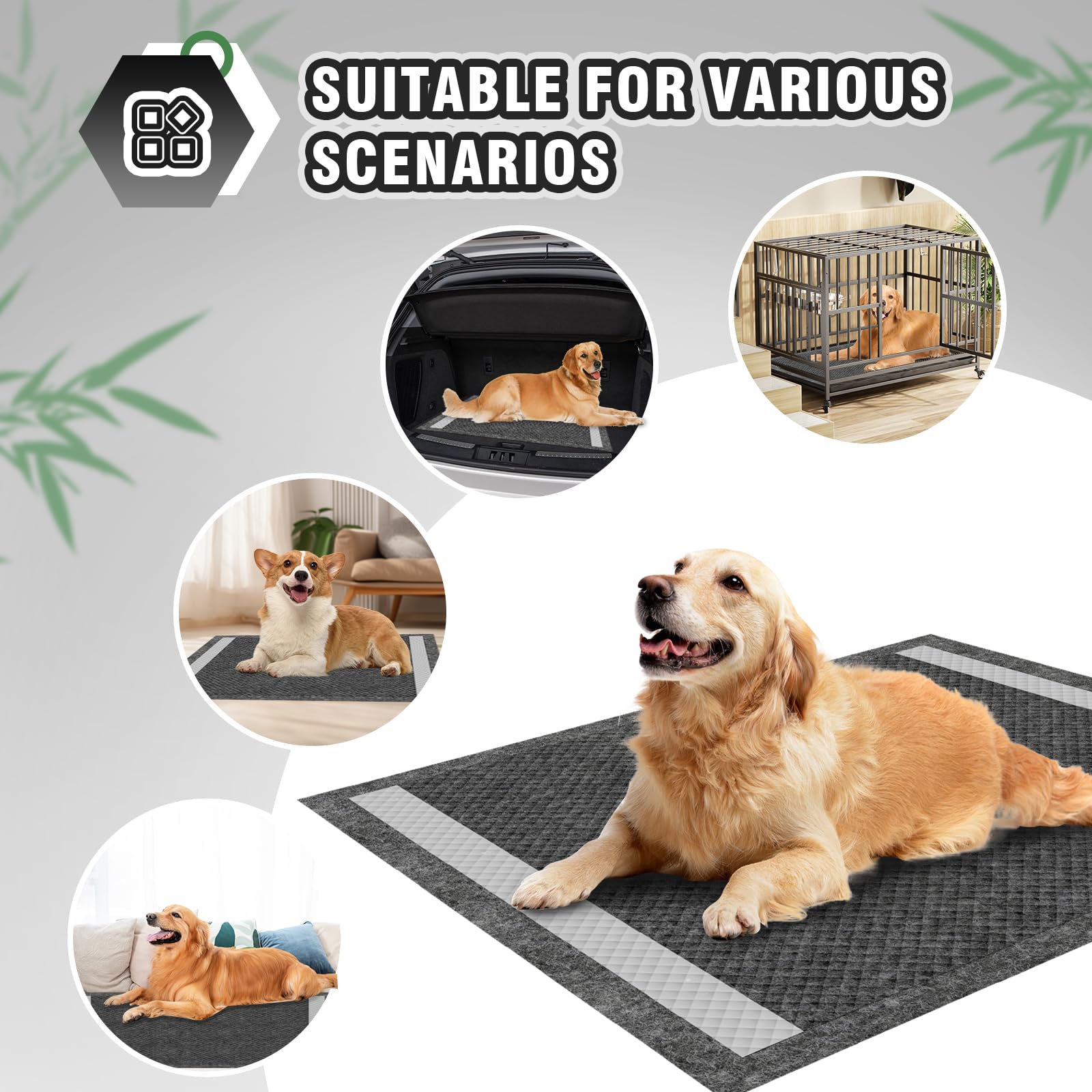IMMCUTE pad-entrenamiento xl36x36 protege suelos y facilita la limpieza diaria.
