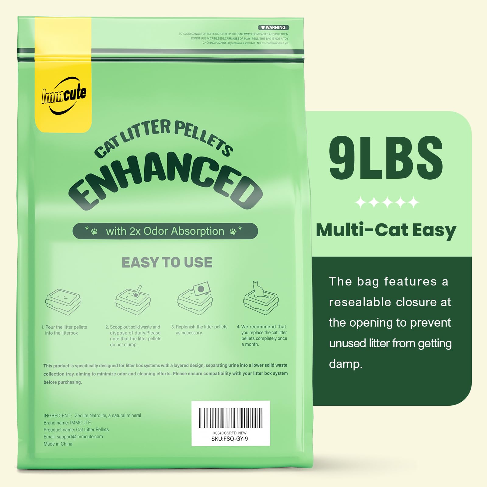 IMMCUTE pellets grandes, confortables para las patas de gatos de todas las edades.