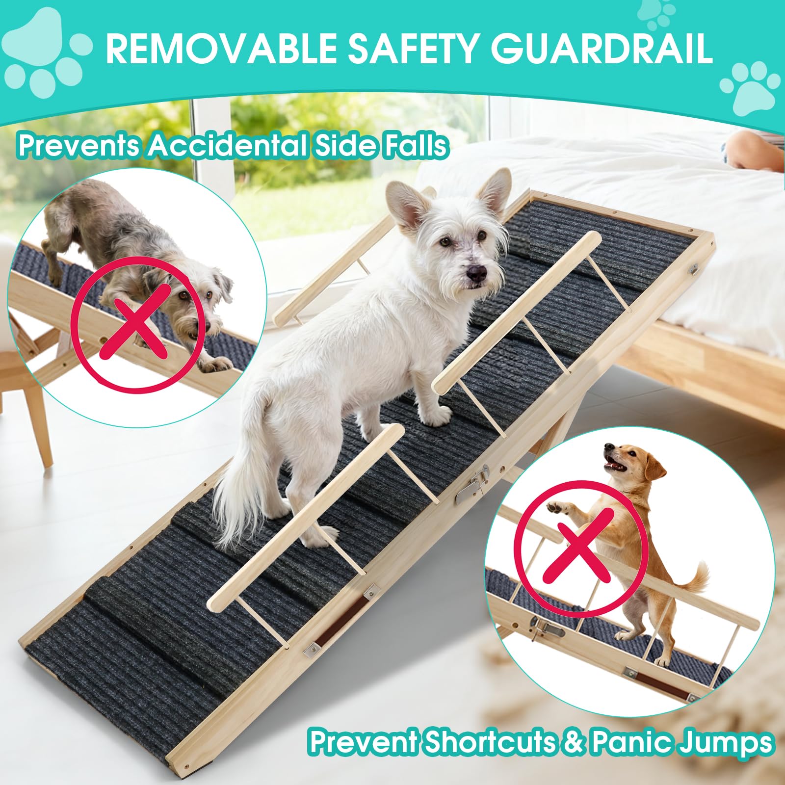 In hand rampa canina con superficie antideslizante para mayor tracción.