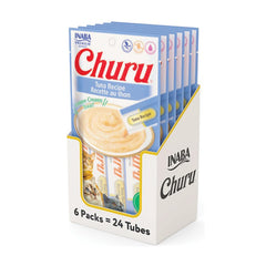 INABA Churu atún tubo cremoso: snack húmedo ideal como premio diario.