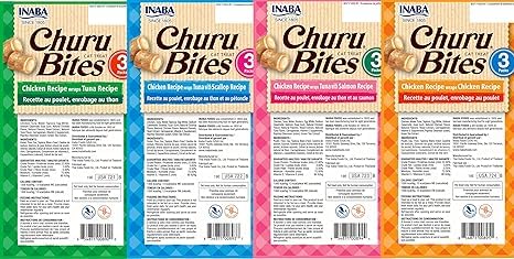 INABA Churu Bites, textura suave y relleno cremoso para mayor aceptación
