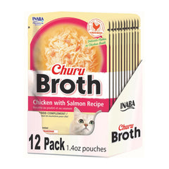 INABA Churu Broth, gato comiendo, complemento sabroso para la comida
