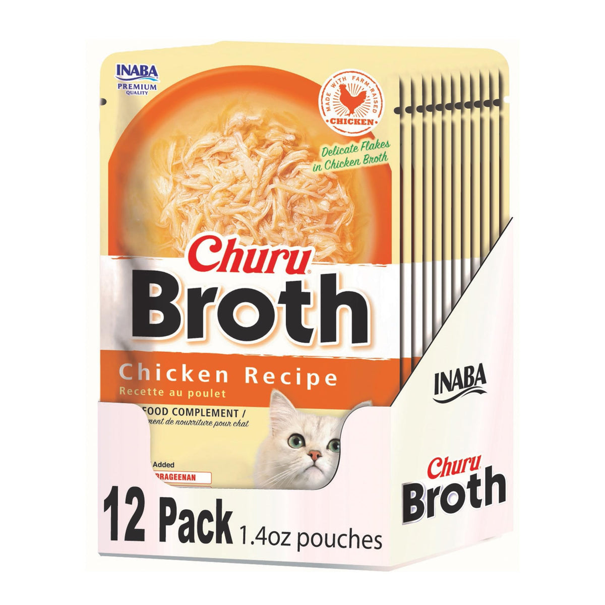 INABA Churu Broth: sobre de pollo, sabor delicioso para complementar la comida.