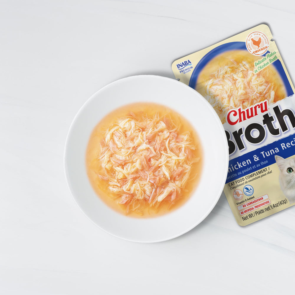 INABA Churu Caldo: 16 kcal por sobre, opción ligera.