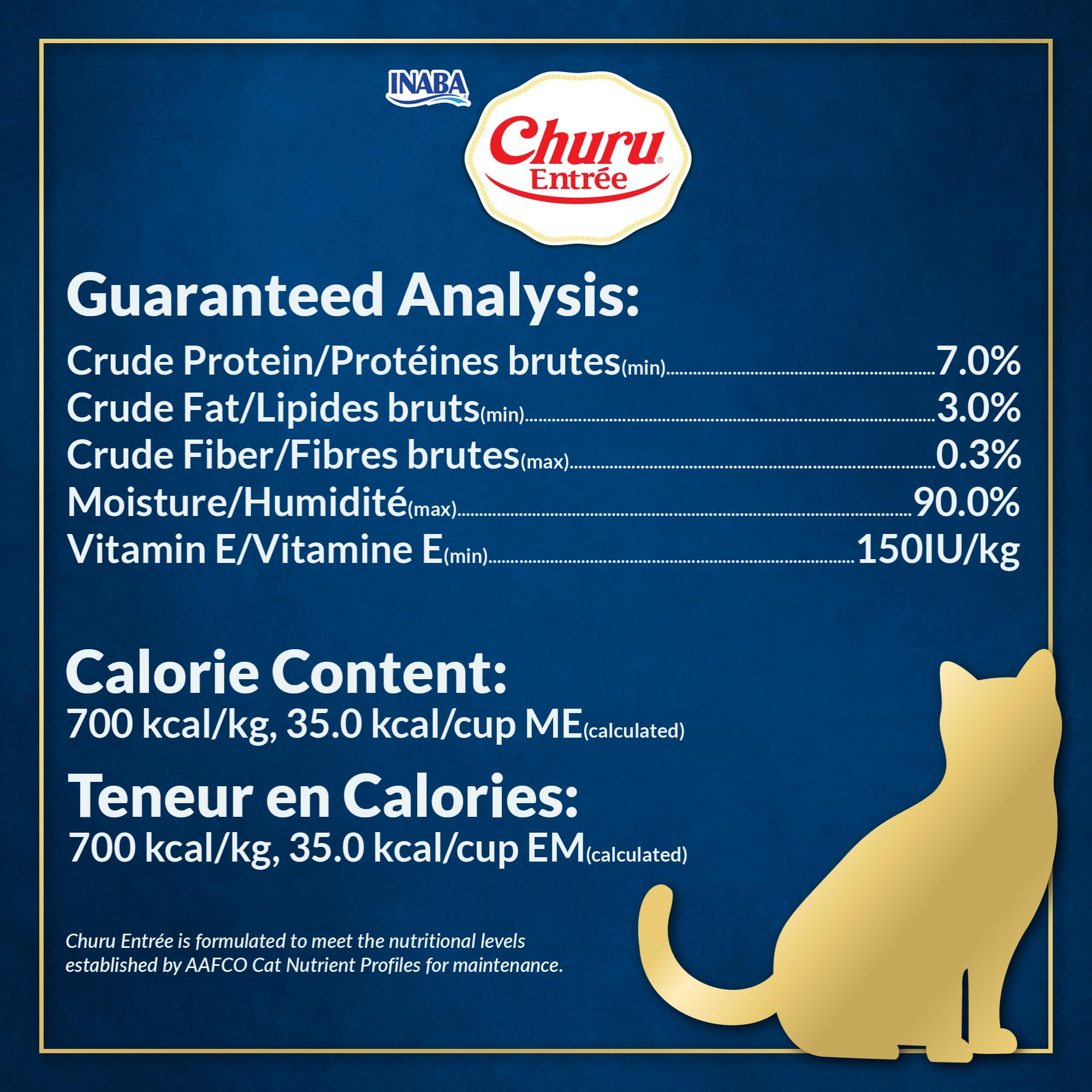 INABA Churu Entrée Bisque con alta humedad favorece la hidratación diaria del felino.