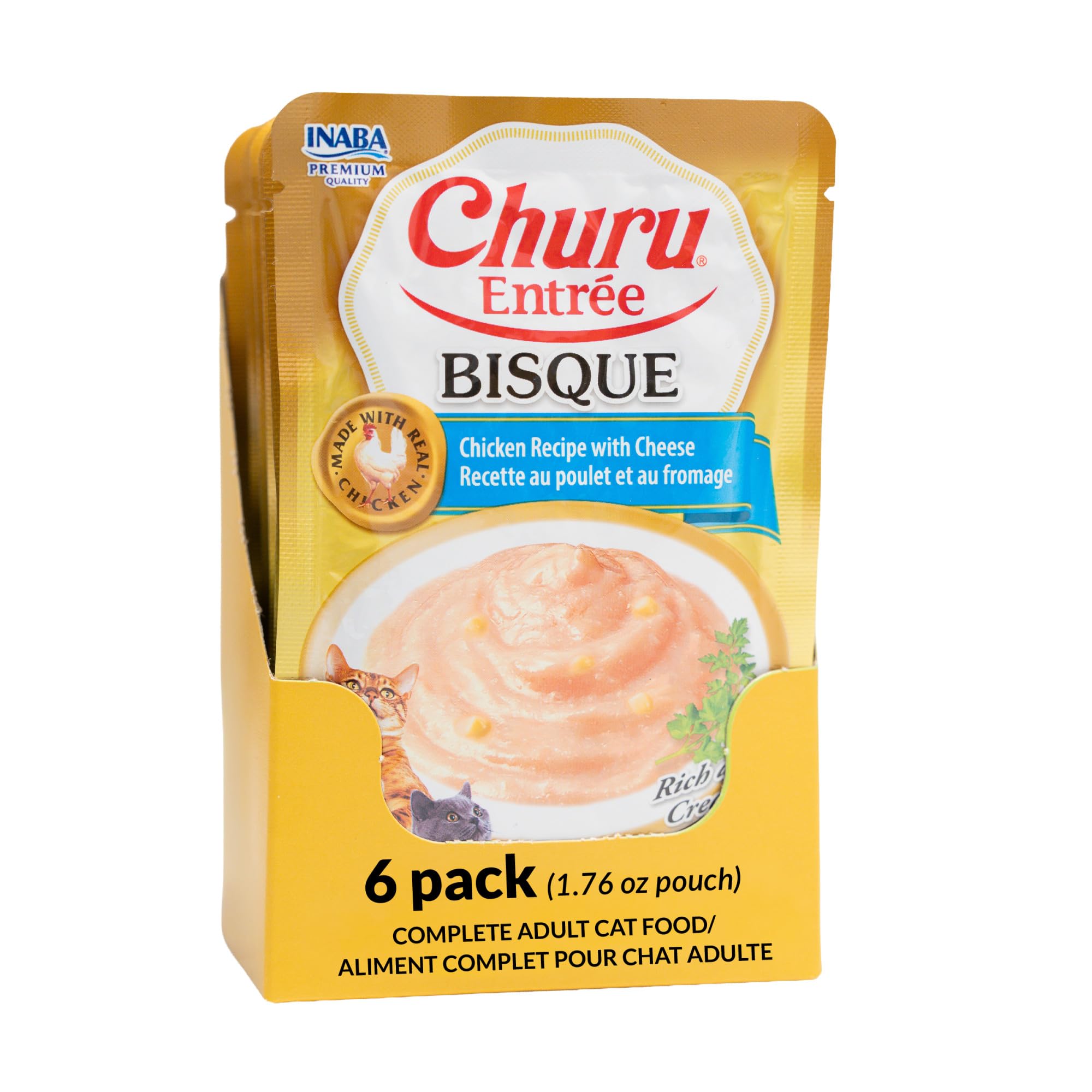 INABA Churu Entrée Bisque en empaque práctico para porciones precisas