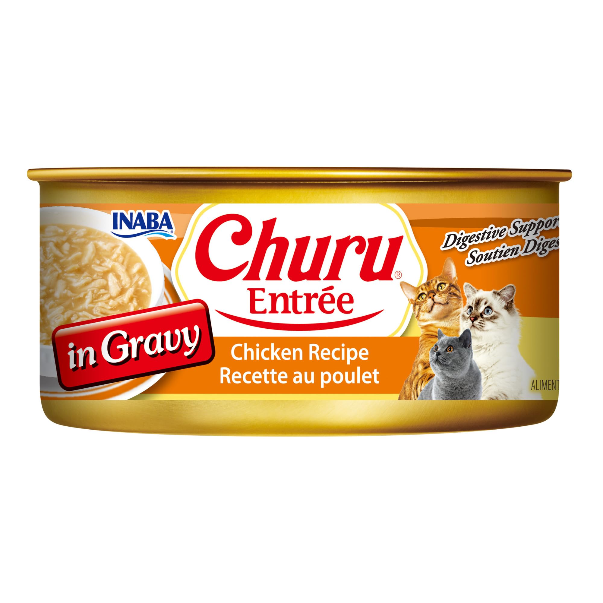 INABA Churu Entrée en Salsa para gatos, trozos sabrosos, favorece la hidratación